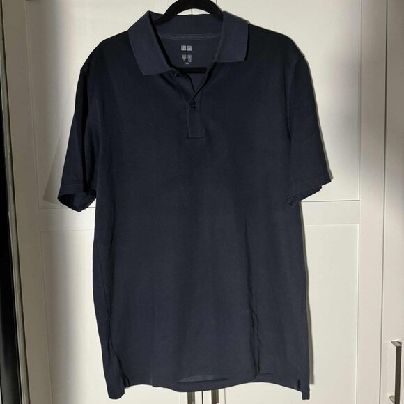 Uniqlo Men's Polo Shirt Dark Blue LARGE - Picture 1 of 6